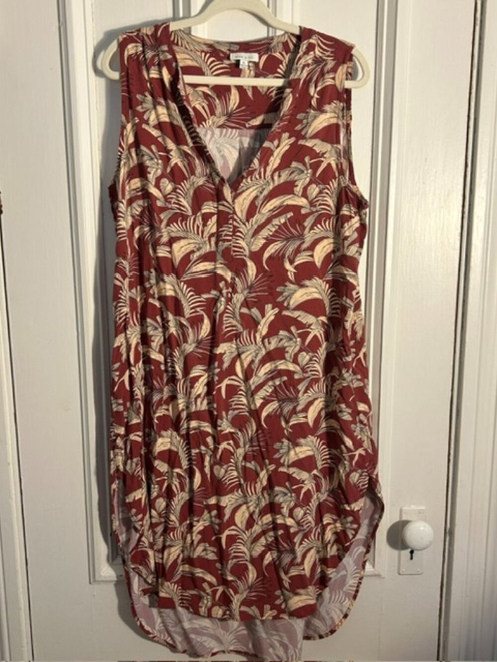 Alex & Lili Tropical Pattern Shirt Dress | Size XL